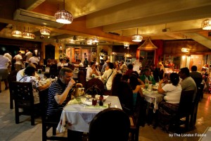 A dining scene in a restaurant