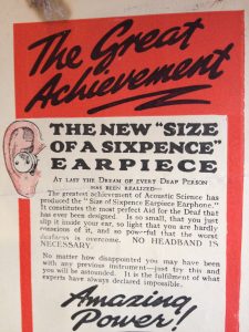 Pic of old hearing aid advert from 1930s